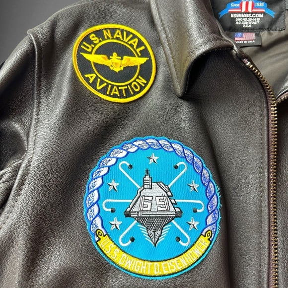 US Wings Signature Series Fighter Weapons School Bomber Jacket - Picture 11 of 15